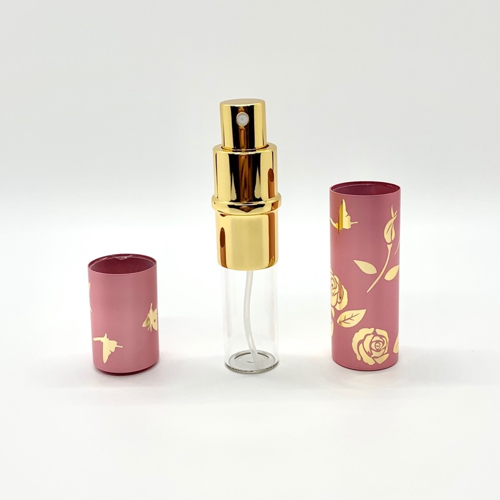 Pink and Gold Flower atomizer